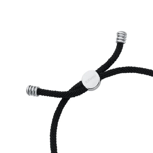 Mountain & Sea Touch Bracelets (Milan Rope Edition — Black + Black)