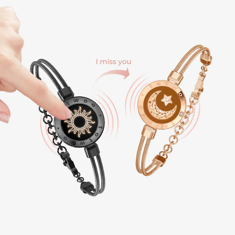 [Totwoo Signal Gift Box] Sun & Moon Snake Chain Touch Bracelets