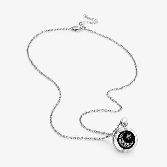 Sun & Moon Touch Necklaces (Natural Agate Set for Two)