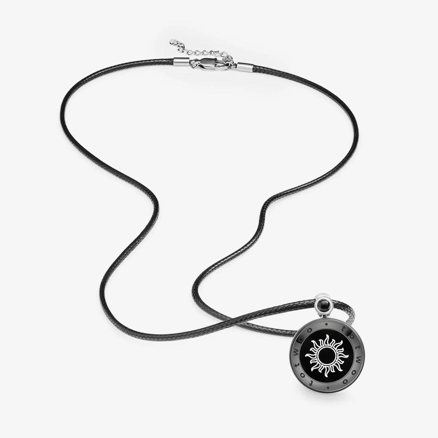 Sun & Moon Touch Necklaces (Natural Agate Set for Two)
