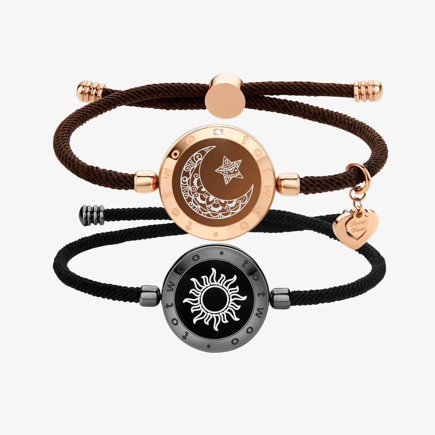 Sun & Moon Touch Bracelets with Milan Rope