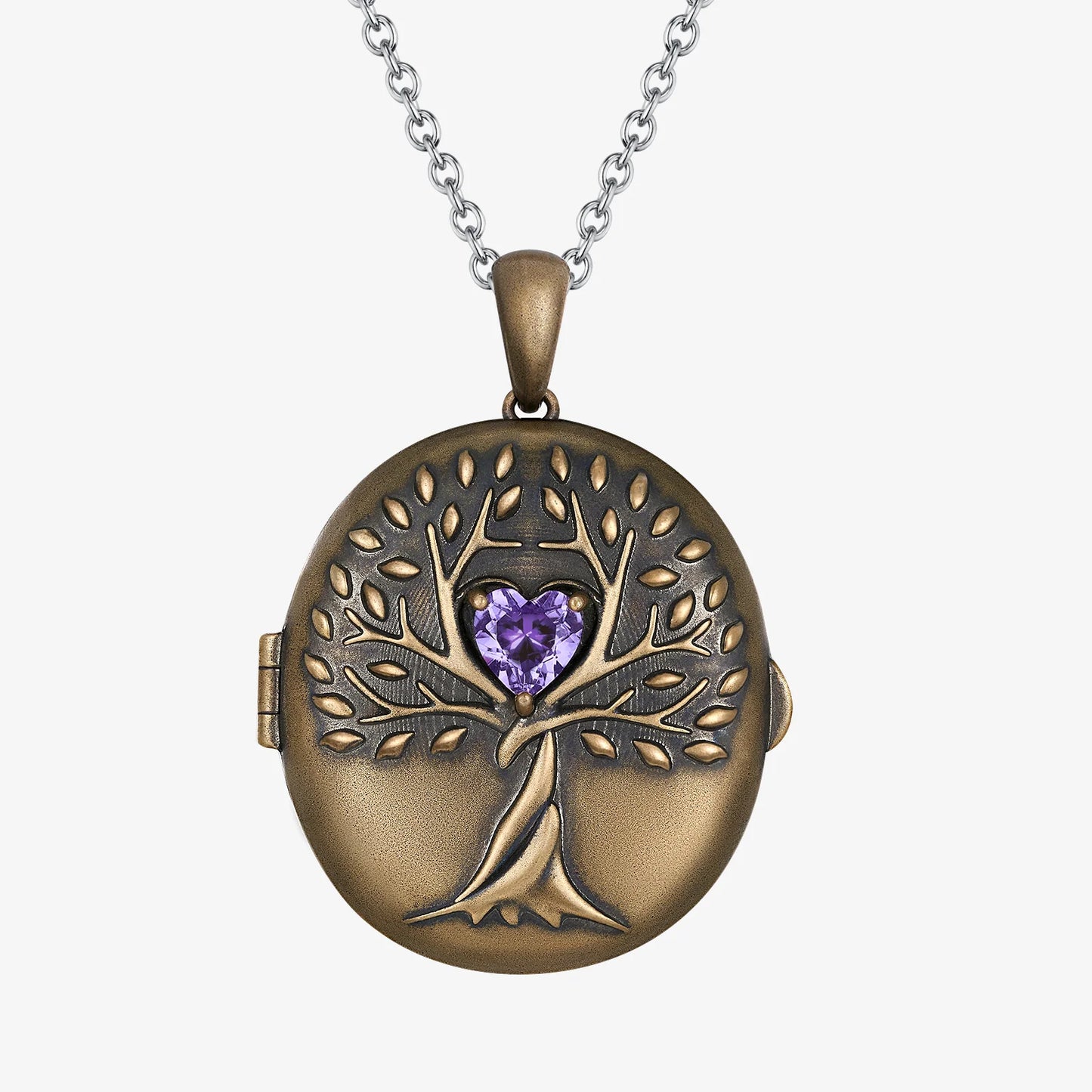 Tree of Life AI Smart Locket (Gold/White Sapphire)