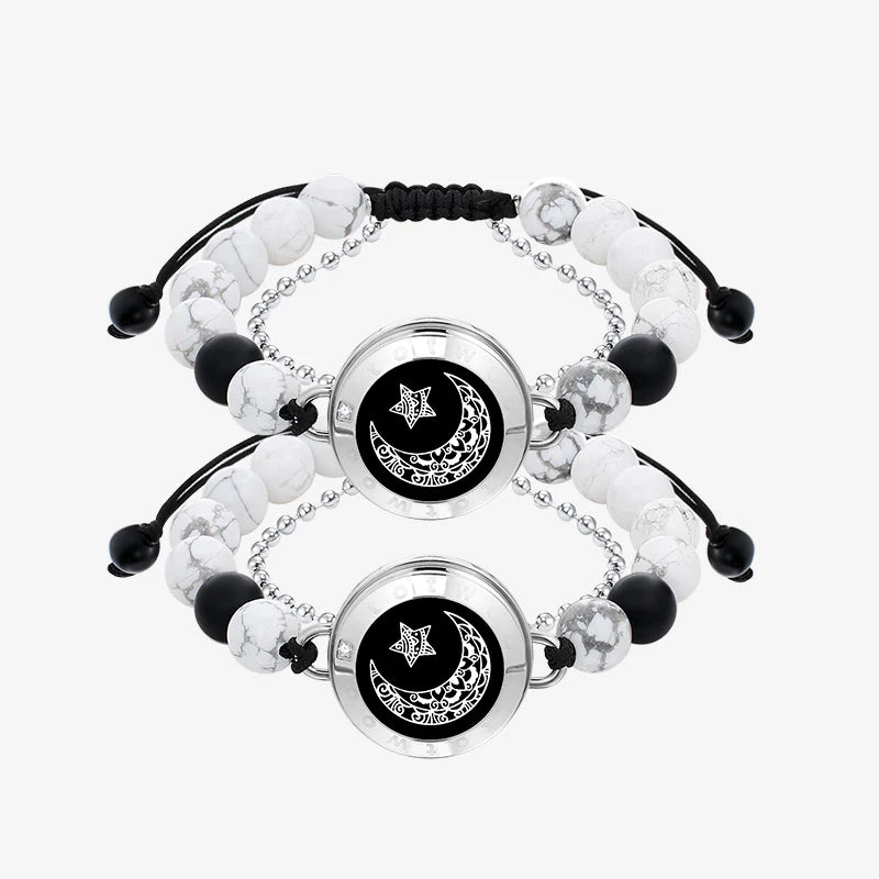 Moon and Moon Touch bracelets with matching beads