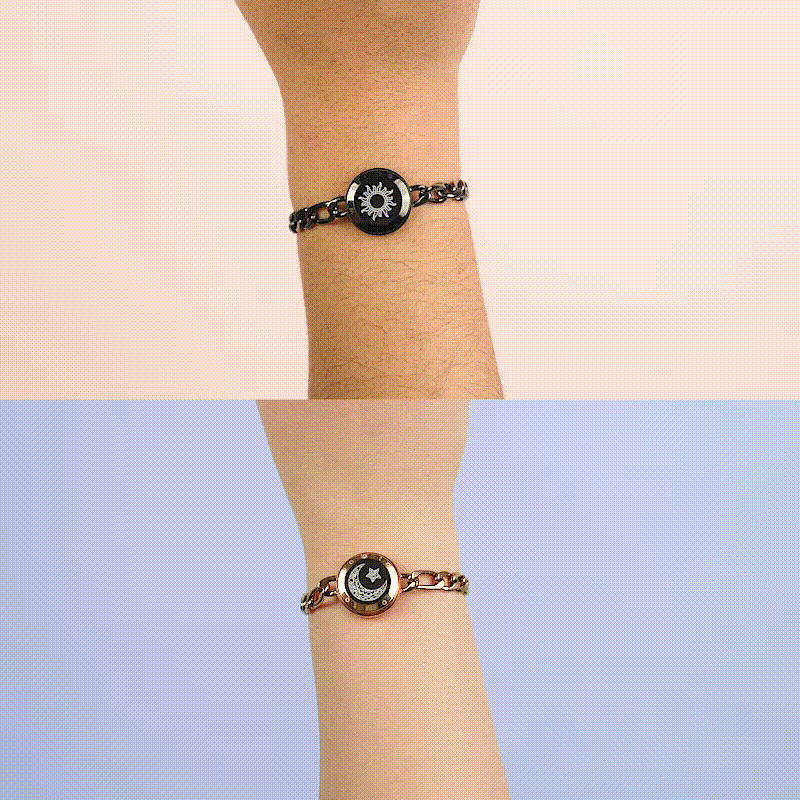 [Totwoo Signal Gift Box] Sun & Moon Snake Chain Touch Bracelets